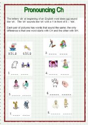 English Worksheet: Pronouncing Ch