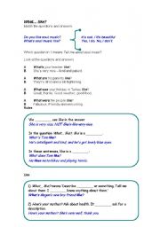 English Worksheet: what...like?