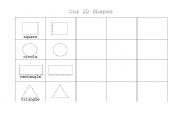 English worksheet: 2d shapes