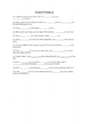 English worksheet: conditionals