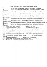 English Worksheet: common connector
