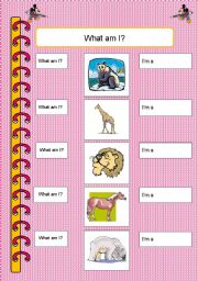 English Worksheet: What am I?