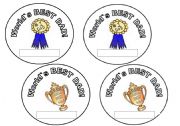 English Worksheet: Father`s day Medal