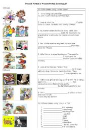 English Worksheet: Present Perfect and Present Perfect Continuous