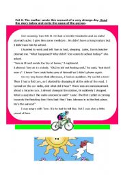 English Worksheet: past simple reading comprehension