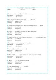 English worksheet: test