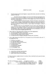 English worksheet: Semestrial paper