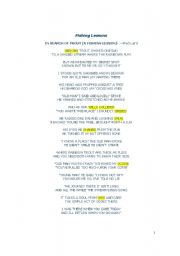 English Worksheet: Fish Stories - Vocab and poetry writing