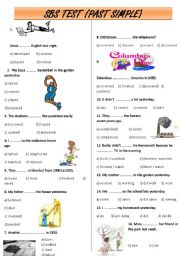 English Worksheet: Simple Past Tense - Test - Part 1