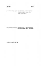 English Worksheet: CLOTHES