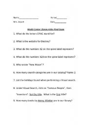 English Worksheet: DESTINY quiz