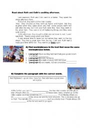 English Worksheet: Funfair