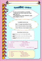 English Worksheet: Quantifiers - review 