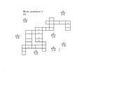 English Worksheet: Numbers crosswords for children