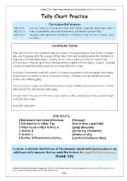 English Worksheet: Tally Chart practice