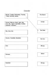 English worksheet: Calendar