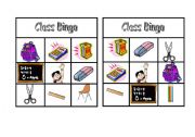 English Worksheet: Class Bingo: Practising Classroom Vocabulary doc1