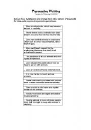 English Worksheet: Arguments 