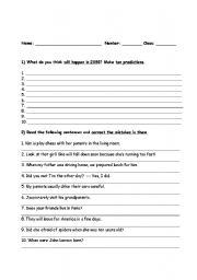 English worksheet: Mixed Worksheet