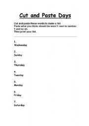 English Worksheet: Cut and Paster with MS Word