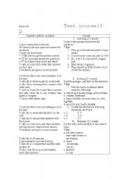 English Worksheet: lesson plan