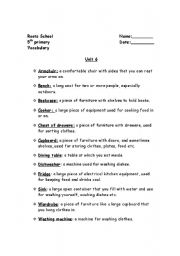 English Worksheet: vocab