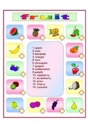 English Worksheet: fruit (11.03.10)