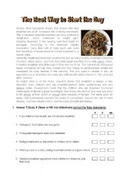 English Worksheet: Healthy lifestyle