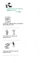 English worksheet: Whose is this?