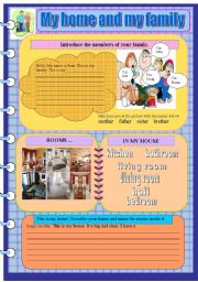 English Worksheet: My home and my family