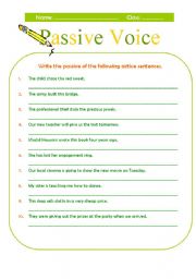 English Worksheet: Passive Voice