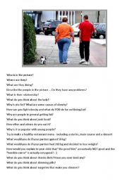 English Worksheet: Picture based conversation