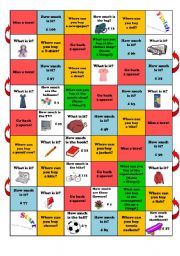 English Worksheet: Shopping game