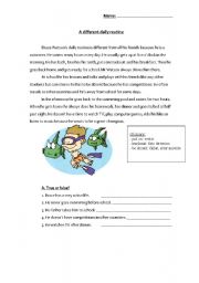 English Worksheet: Daily routine