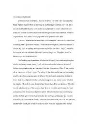 English Worksheet: observation raport