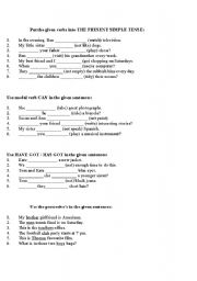 English worksheet: grammar exercises