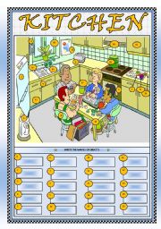 English Worksheet: KITCHEN