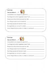 English Worksheet: Food Quiz