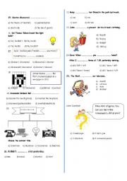 English Worksheet: 7th grade exam (part 2)