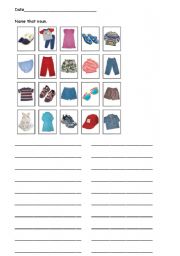 English worksheet: Name that noun