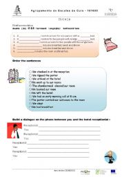 English Worksheet: booking a room