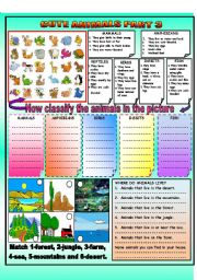 English Worksheet: CUTE ANIMALS PART 3 