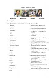 English Worksheet: The Office (US) episode Season 2 Performance Review