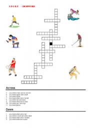 English Worksheet: Sport - crossword