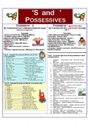 Possessives:  Apostrophe only vs.  Apostrophe plus 