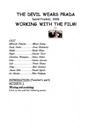 English Worksheet: Working with films: 