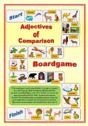 English Worksheet: Adjectives of Comparison-Boardgame (2/2)