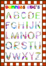 bunnies abcs poster + exercise