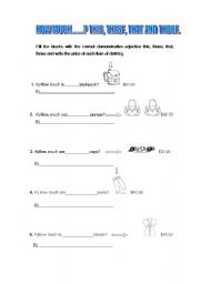 English worksheet: Shopping