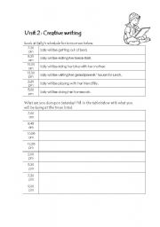 English worksheet: Schedule 